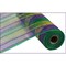 10" Poly Deco Tinsel Mesh Ribbon: Mardi Gras Check (10 Yards)
